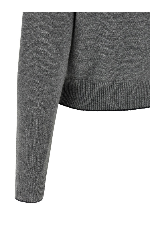 Embroidery cardigan Gray