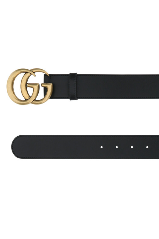 Black leather belt Black GUCCI (400593AP00T)