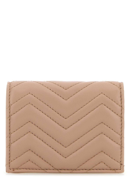 Розовый кожаный кошелек GUCCI (466492AAFAX)