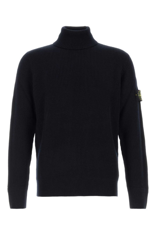 Midnight blue wool sweater Black STONE ISLAND (5100052C2)