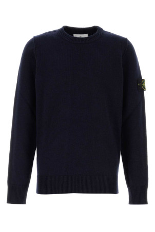 Midnight blue wool blend sweater Black STONE ISLAND (5100072A3)
