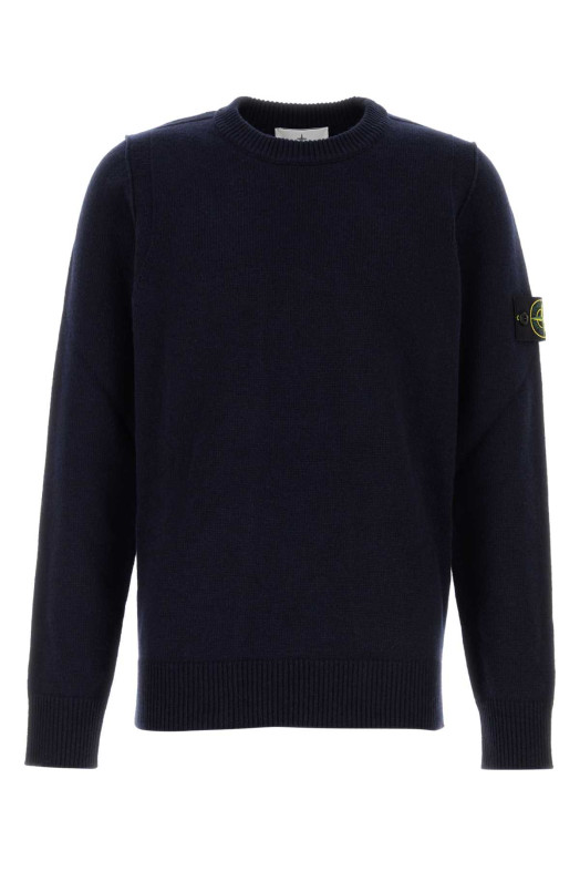 Midnight blue wool blend sweater Black STONE ISLAND (5100072A3)