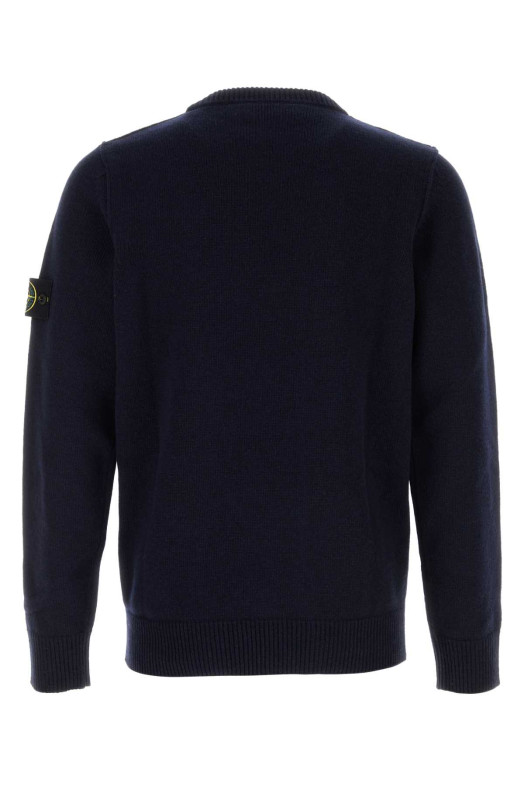 Midnight blue wool blend sweater Black STONE ISLAND (5100072A3)