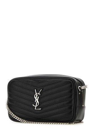 Black leather mini Lou crossbody bag Black SAINT LAURENT (748849DV707)