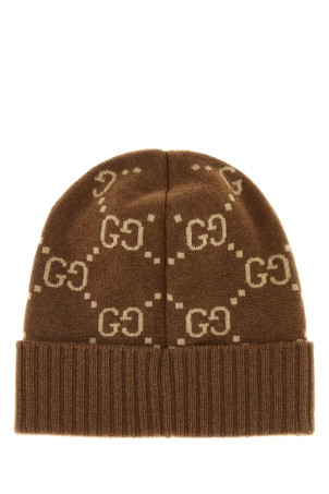 Embroidered cashmere beanie hat GUCCI (8113923GAC0)