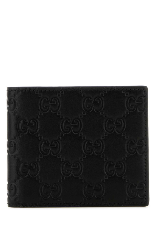 Black leather wallet Black GUCCI (850175AAFDV)