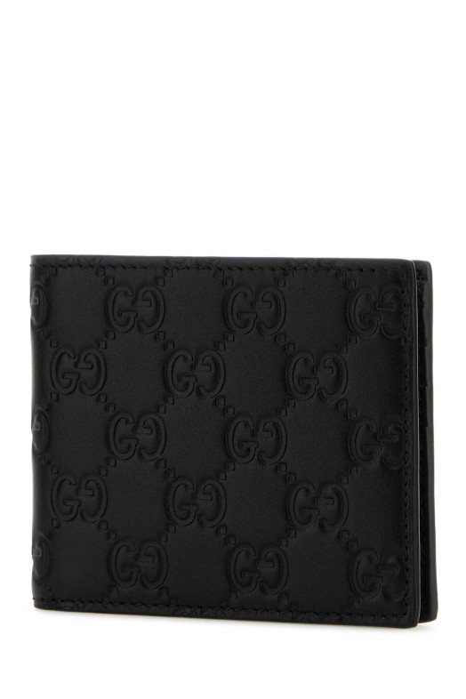 Black leather wallet Black GUCCI (850175AAFDV)