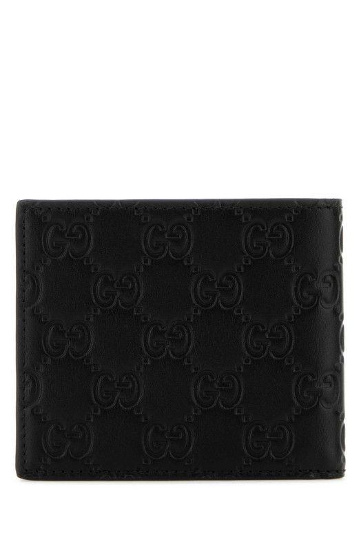 Black leather wallet Black GUCCI (850175AAFDV)