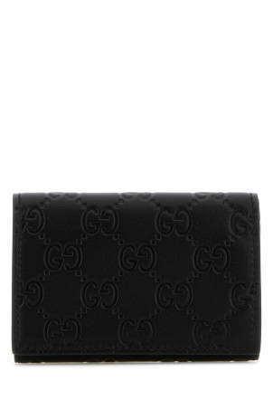 Black leather coin purse Black GUCCI (850176AAFDV)