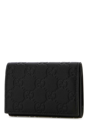 Black leather coin purse Black GUCCI (850176AAFDV)
