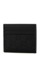 Black leather card holder Black GUCCI (850187AAFDV)