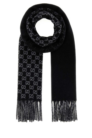 Embroidered wool blend scarf GUCCI (8520384GAKX)