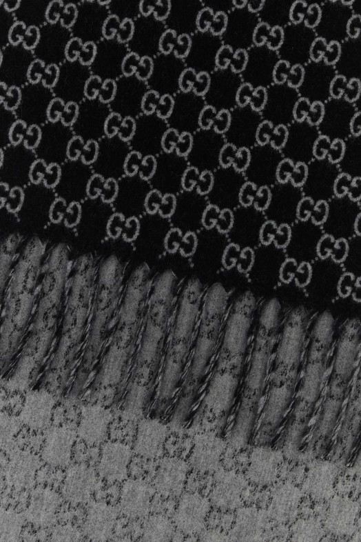 Embroidered wool blend scarf GUCCI (8520384GAKX)