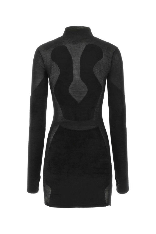 Черное мини-платье из эластичной вискозной смеси Black DION LEE (A7602P22)