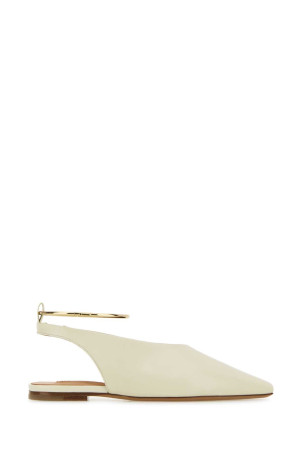 Ivory leather ballerinas JIL SANDER (J15WX0018P7588)