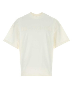 White cotton oversize t-shirt Black JIL SANDER (J22GC0221J20354)