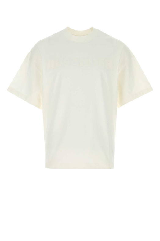 White cotton oversize t-shirt Black JIL SANDER (J22GC0221J20354)