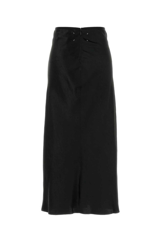 Black satin skirt MAISON MARGIELA (S29MA0512M35586)