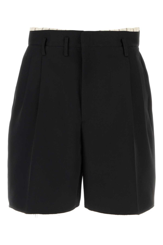 Black wool bermuda shorts MAISON MARGIELA (S50MU0093M35693)