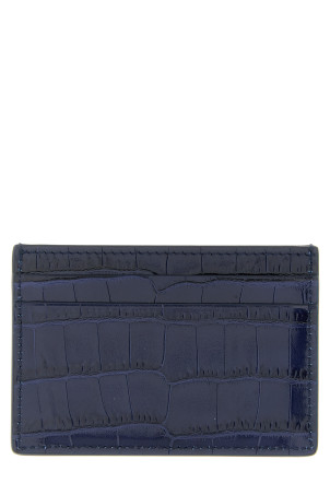 Crocodile card holder Blue