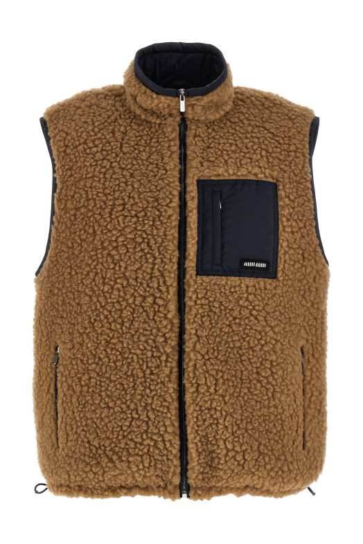 Hybrid construction vest Beige