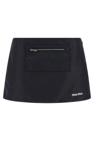 Юбка из нейлона и флиса Синяя MIU MIU MG2583SOOO181AF0008