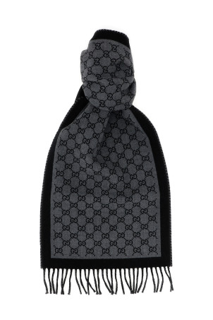 GG jacquard scarf Gray