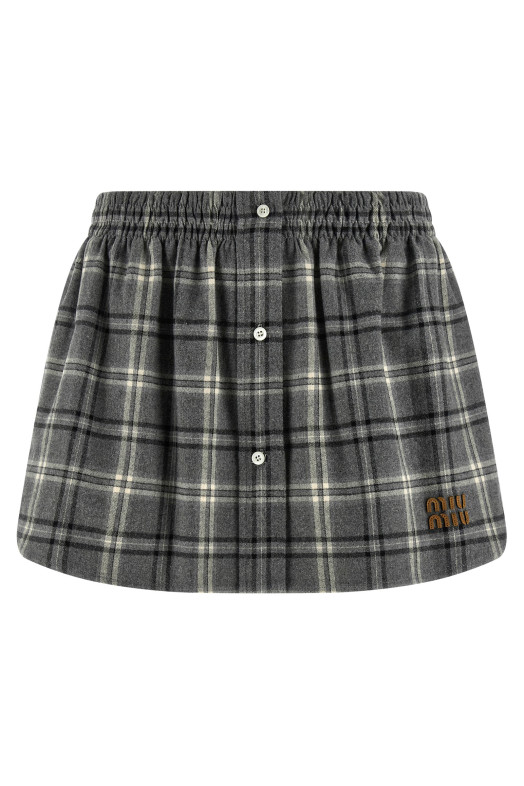 Проверить фланелевую юбку Серая MIU MIU MG2603SOOO1807F0480