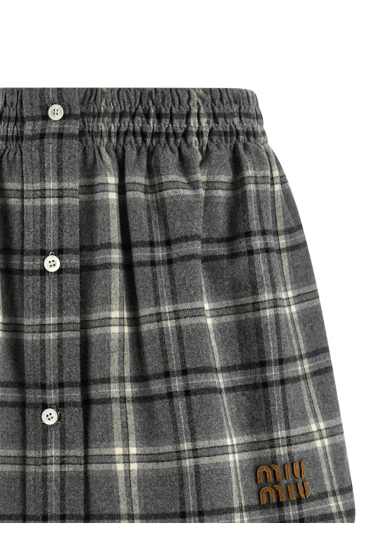 Проверить фланелевую юбку Серая MIU MIU MG2603SOOO1807F0480