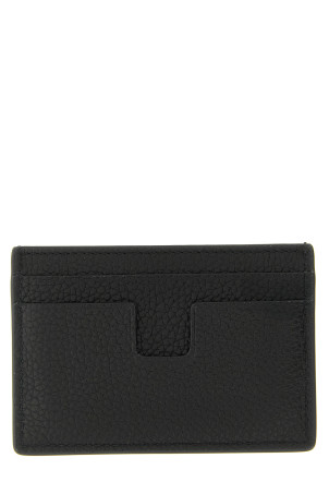 Hammered card holder Black
