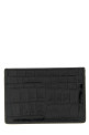 Crocodile card holder Black