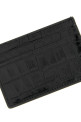 Crocodile card holder Black