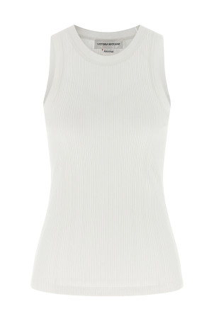 'Rib tank' top White