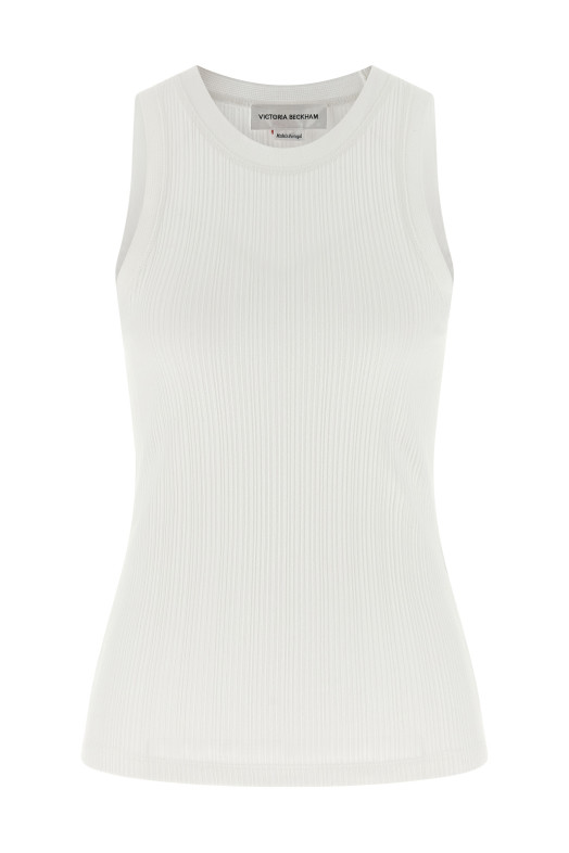 'Rib tank' top White