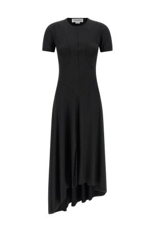 'Zipped front' dress Black