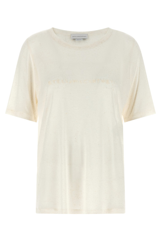 Beads embroidery t-shirt White