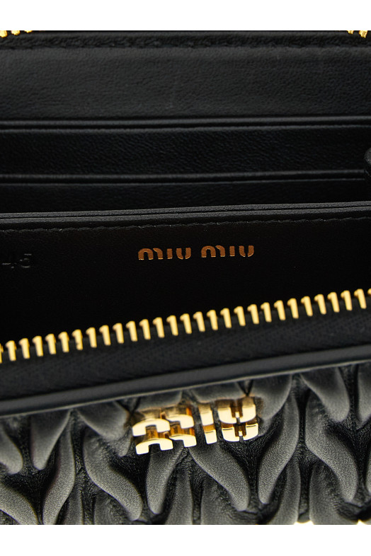 Маленький кошелек с кисточкой Черный MIU MIU 5MM268AFPPF0002