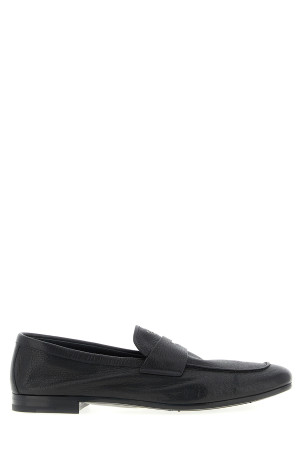 Leather loafers Black