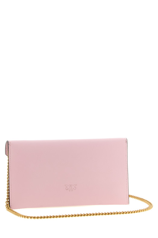 'Flat Mini' wallet on chain Pink