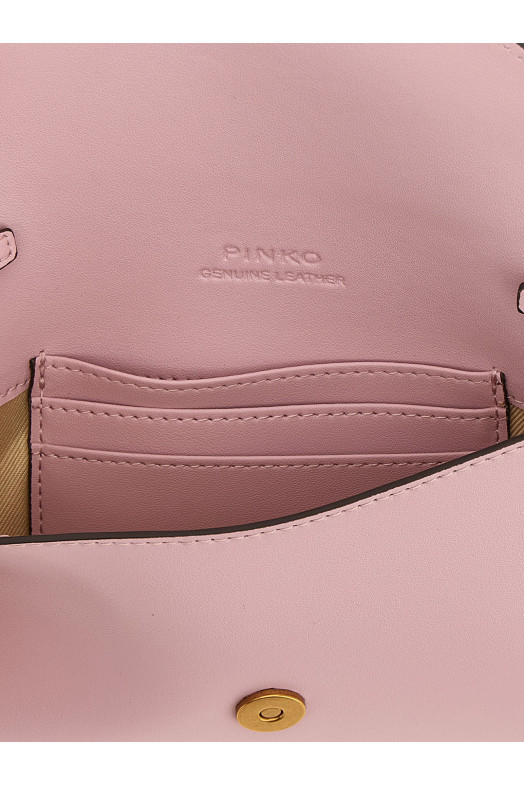 'Flat Mini' wallet on chain Pink