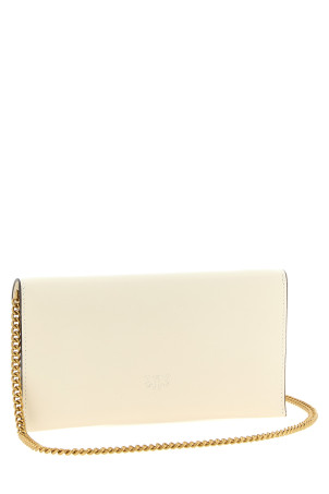 'Flat Mini' wallet on chain White