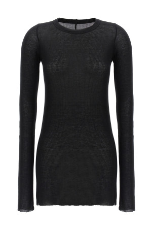 'Rib LS T' T-shirt Black