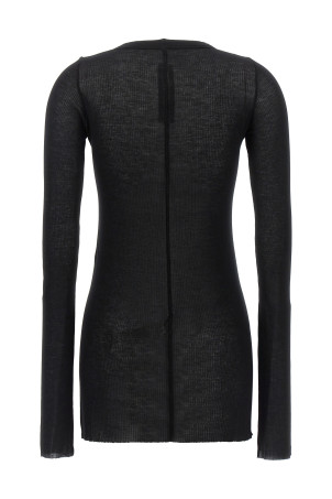 'Rib LS T' T-shirt Black