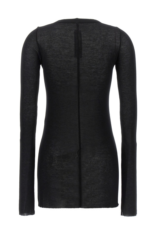 'Rib LS T' T-shirt Black