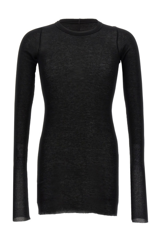 'Rib LS T' T-shirt Black