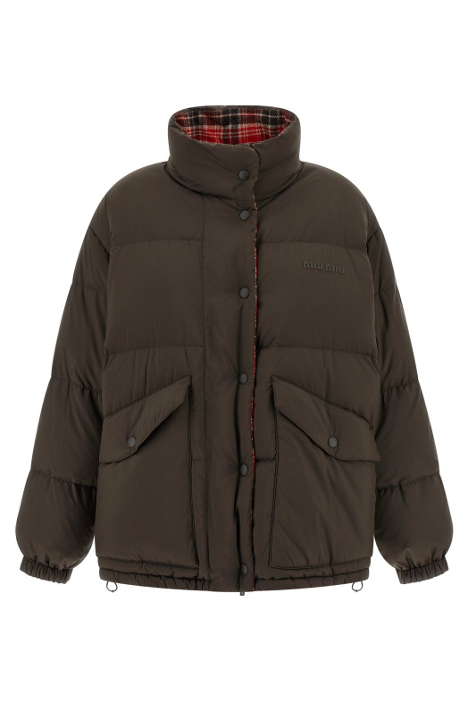 Двусторонняя куртка с логотипом на груди, разноцветная MIU MIU ML1382SOOO18RBF0789