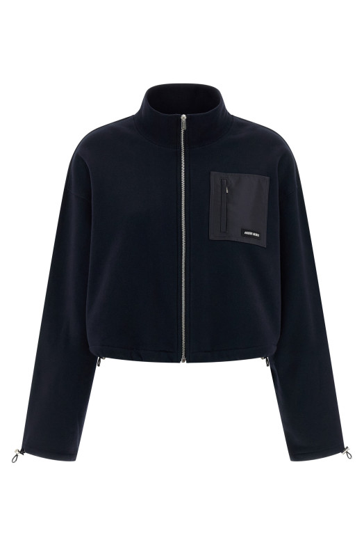 Nylon pocket sweatshirt Blue