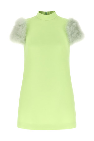 'Valentino Garavani' Feather Dress Green