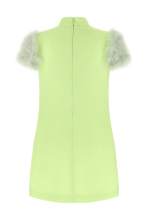 'Valentino Garavani' Feather Dress Green