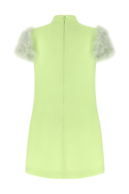 'Valentino Garavani' Feather Dress Green